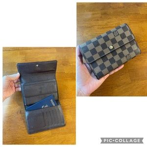 Authentic Louis Vuitton trifold wallet Damier
